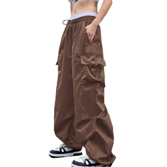 NEW Baggy Parachute Cargo Pants - Picture 6 of 8